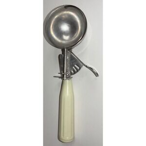 NSF Ice Cream Scoop Ivory Plastic Handle #10 Made In Japan Metal Vintage